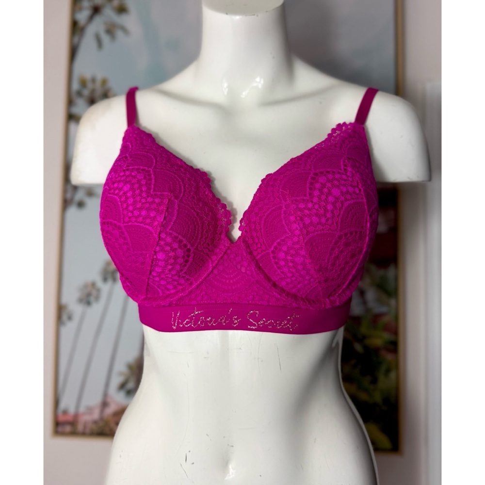Victoria’s Secret Pink Lace Padded T-Shirt Push Up Full Coverage Bra 38C